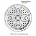 High Pressure Massage shower head 6 Function 5 Inch Rainfall Showerhead for Low Flow Shower Wall Mount Chrome - B07DR8ZR2R